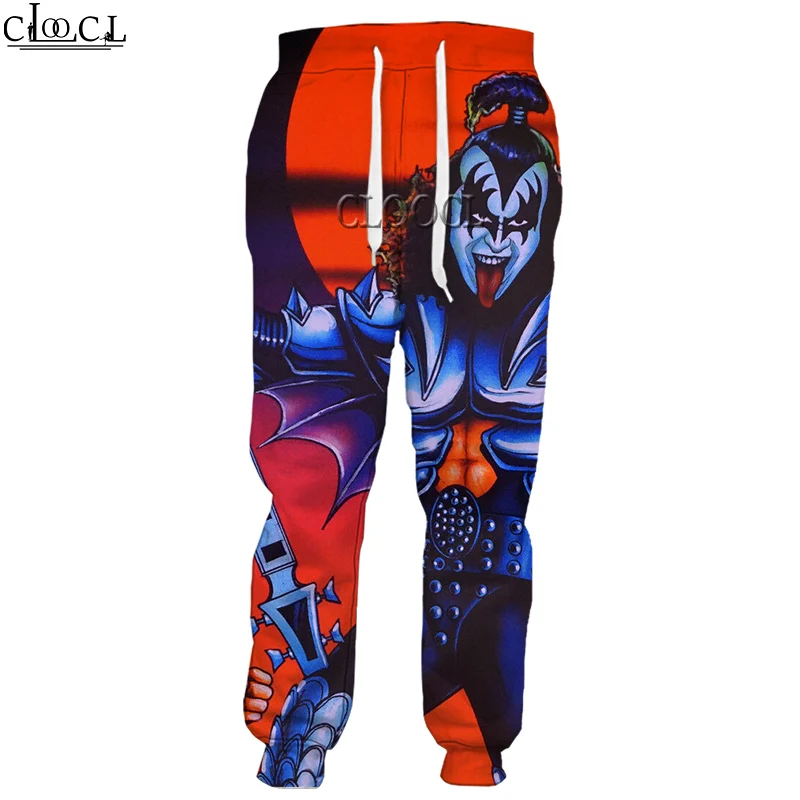 HX Newest Hip Hop Rock Metal Kiss Band Trousers Men Women 3D Print Fashion Casual Sweatpants Harajuku Streetwear Jogging Pants