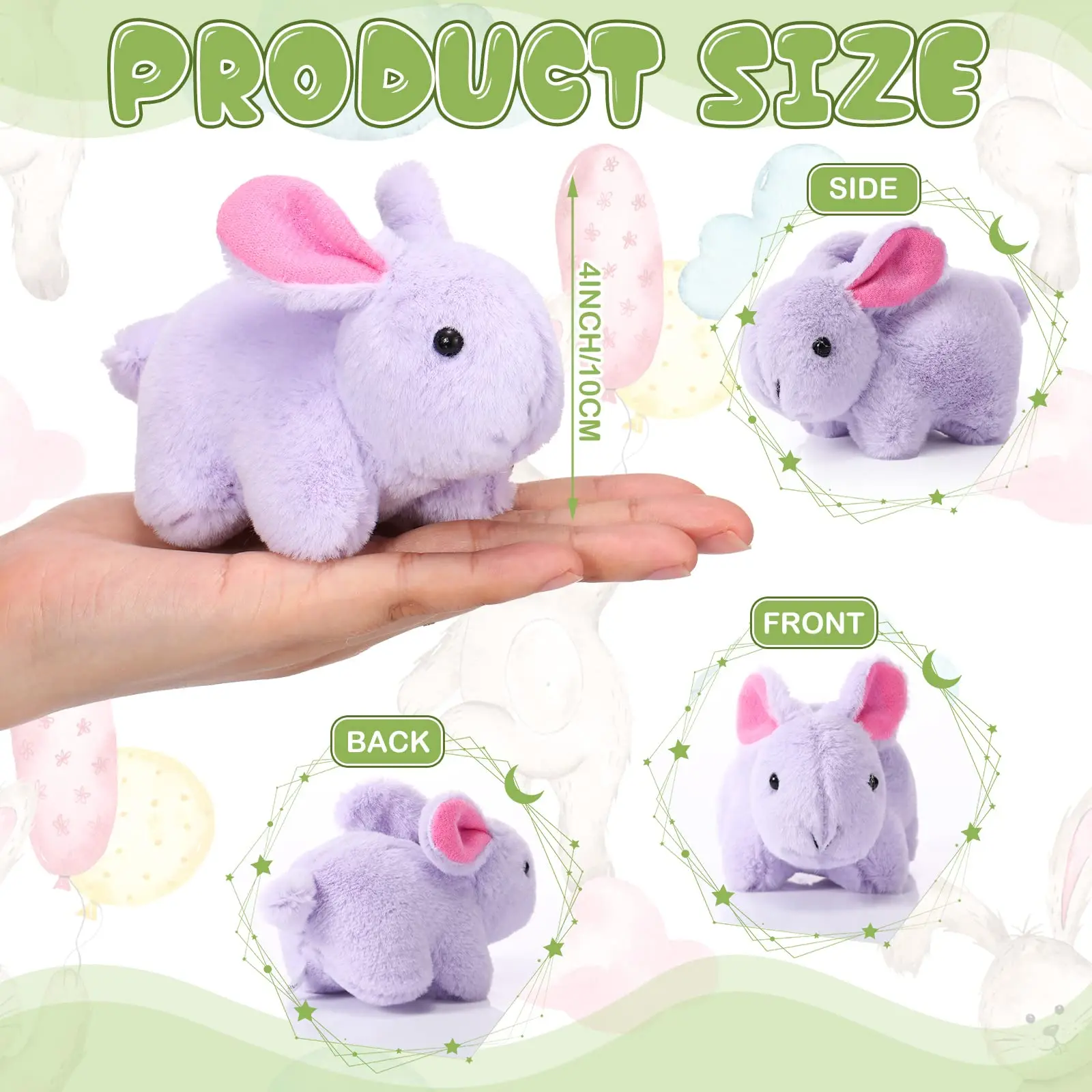 Bunny Stuffed Animal Bulk Mini Bunny Plush Soft Tiny Plush Toys Small Rabbit Doll Keychain For Birthday Valentines Easter Party