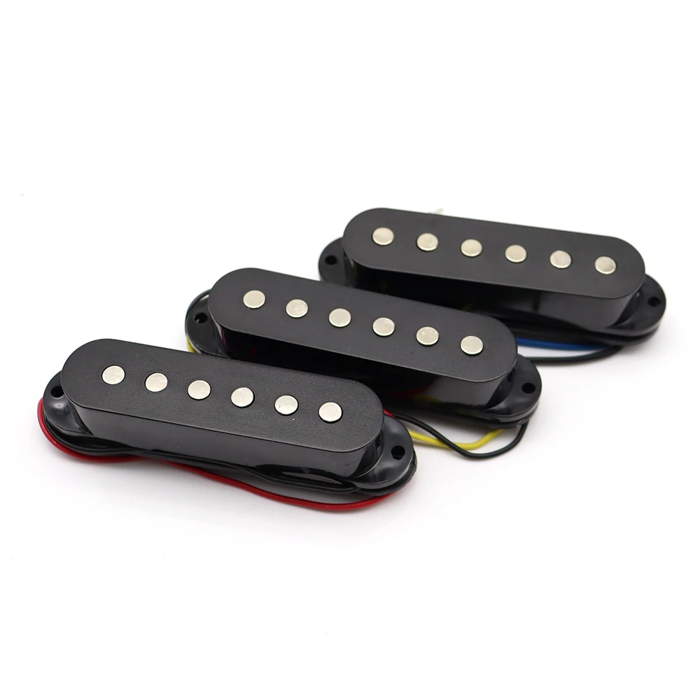 48/50/52mm Guitar Single Coil Guitar Pickups with Black Cover for ST SQ Electric Guitar