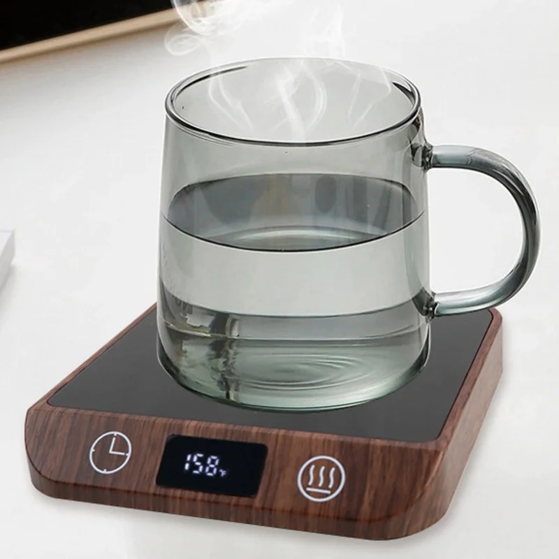 

Умный подогреватель для кофейных кружек 20 Вт с автоматическим отключением и дисплеем температуры, электрический подогреватель для напитков на рабочий стол