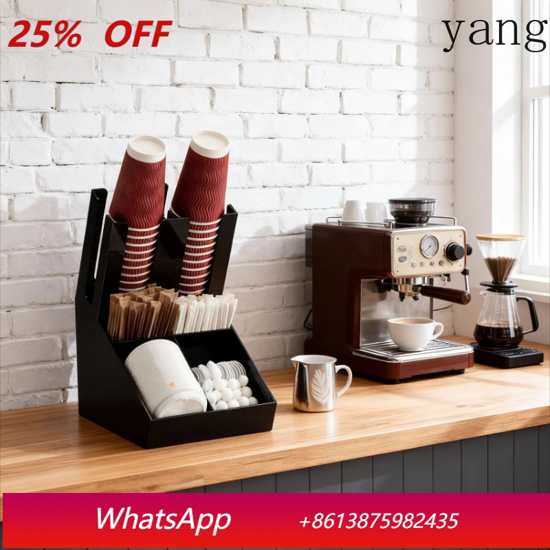 

LH acrylic paper cup straw milk tea shop multi-functional storage cup holder