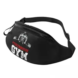 Fitness Muscle Powerhouse Gym Fanny Pack for Men Women Fashion Bodybuilding Gym Crossbody Waist Bag Traveling Phone Money Pouch