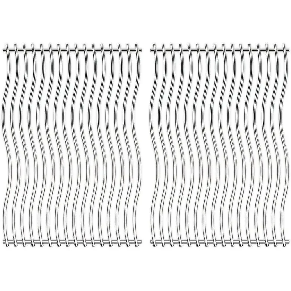 Stainless Steel Grill Grates Replacement Napoleon Prestige PRO 500 Cooking Grid 2 Pack Solid Rods Durable Non-Stick 17 3/4 x 13