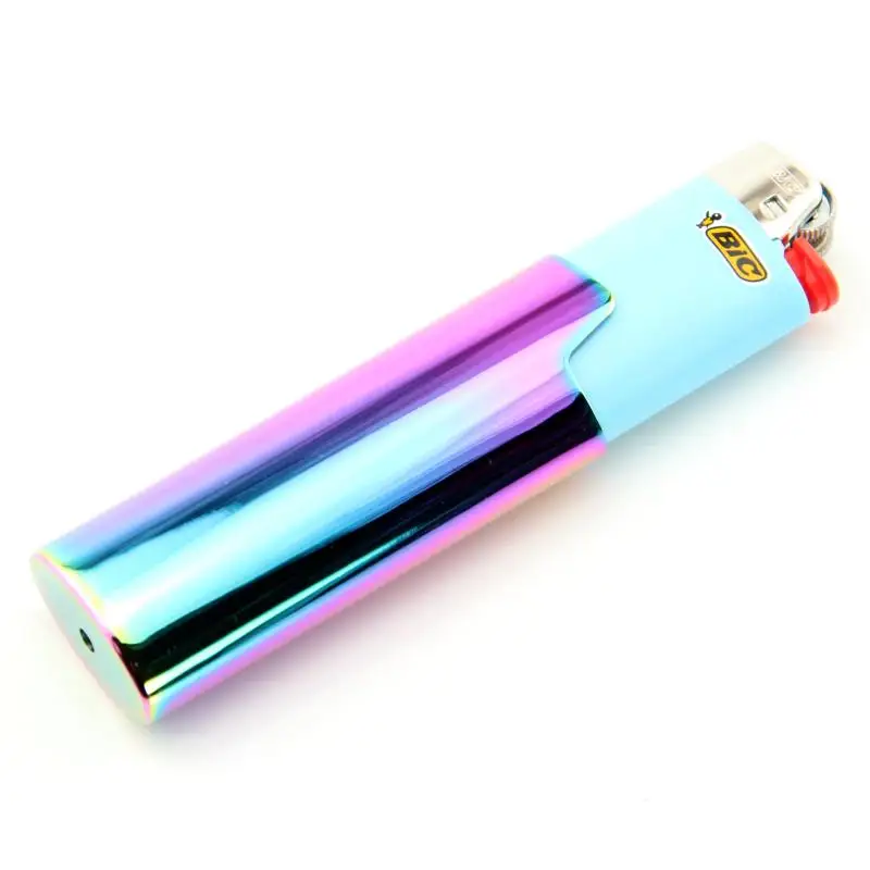 Metal Shell Case Holder For France Bic J6 Disposable Large Full Size Lighter Covers Zinc Alloy Material