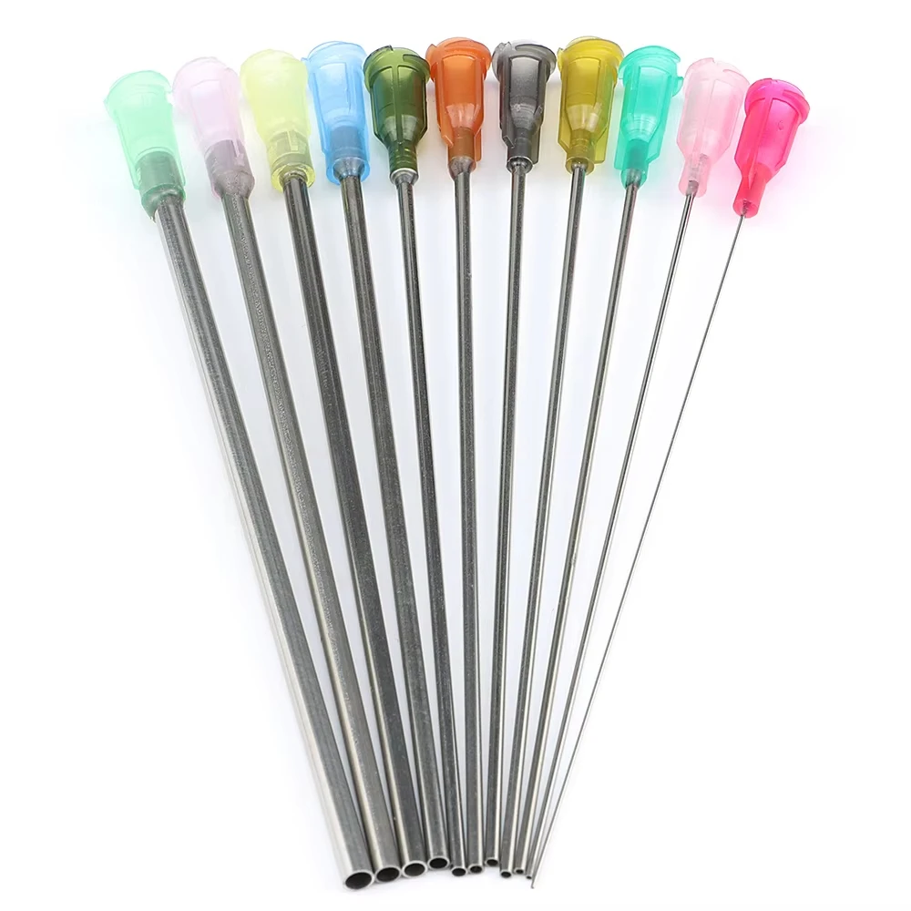 4 Inch Luer Lock Blunt Tip Needle 100mm Plastic Stainless Steel for Liquid Ink And Glue Dispensing Refilling 10/20pcs