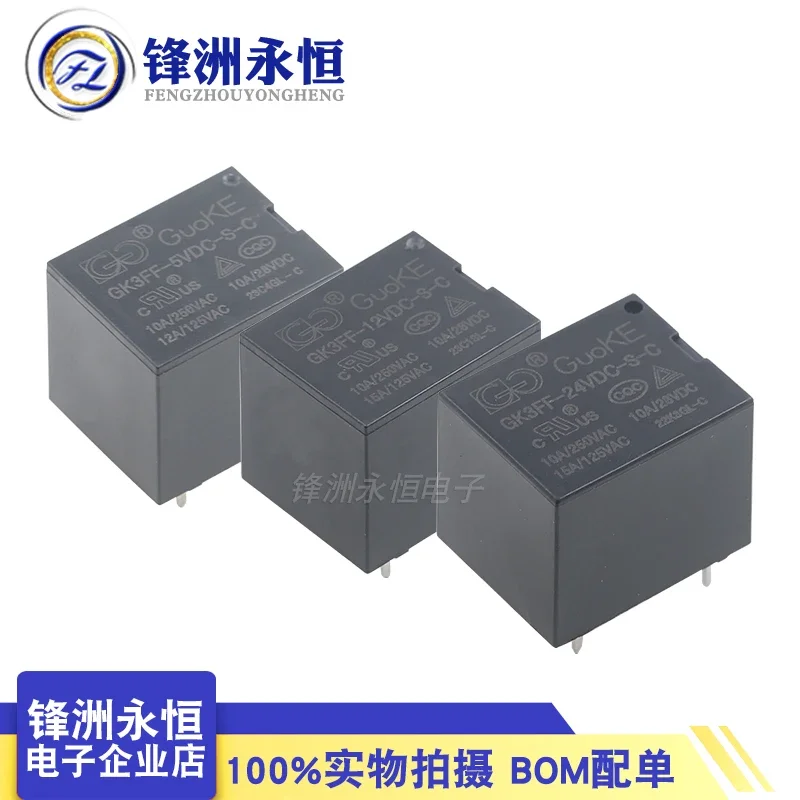 

GK3FF-5VDC 12VDC 24VDC-S-C original relay 5-pin 10A/250V