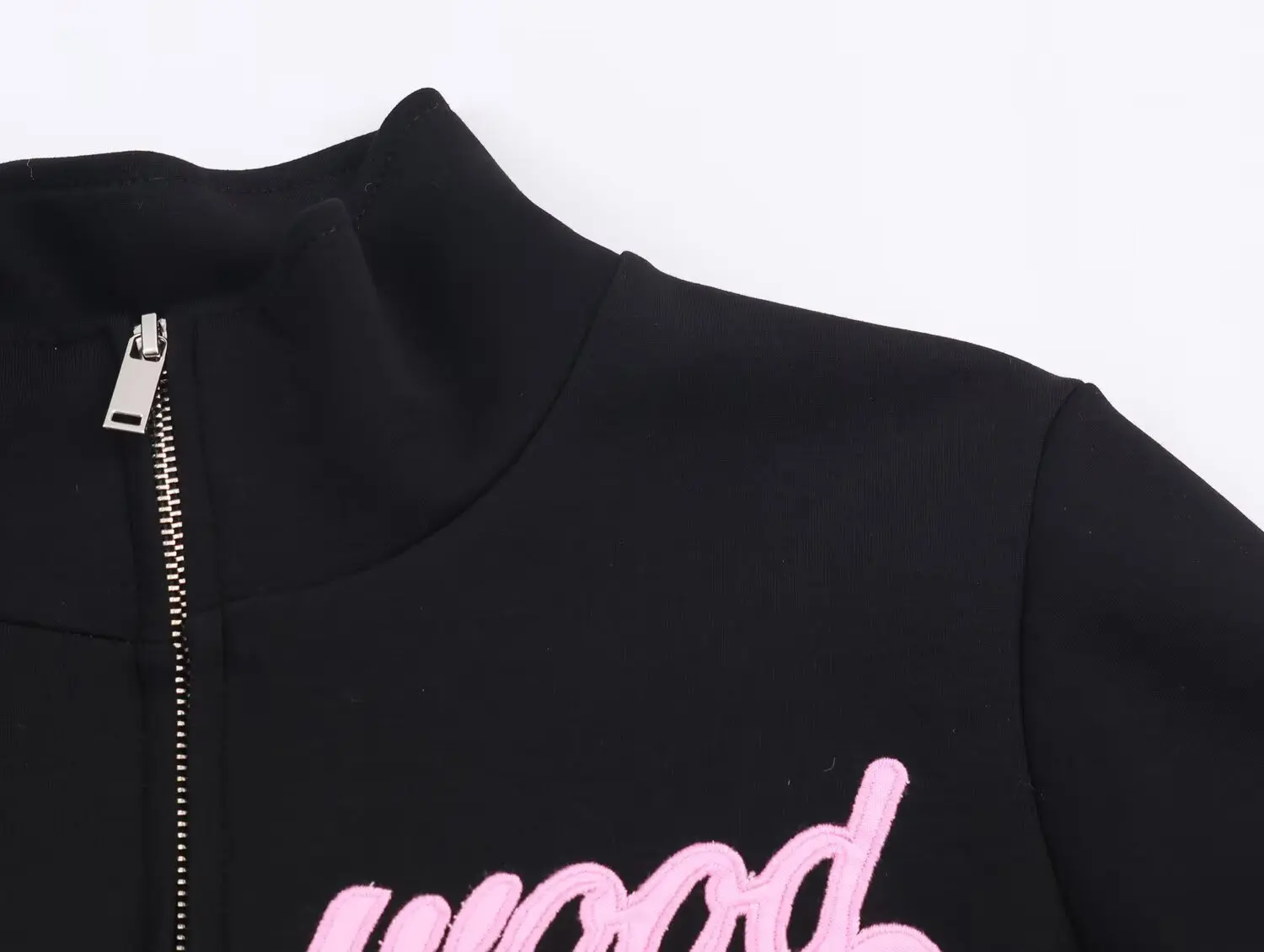 ملابس نسائية أوروبية وأمريكية جديدة 2025 مطرزة على طراز الكلية سترة بأكمام طويلة بدلة بناطيل واسعة عالية الخصر #4