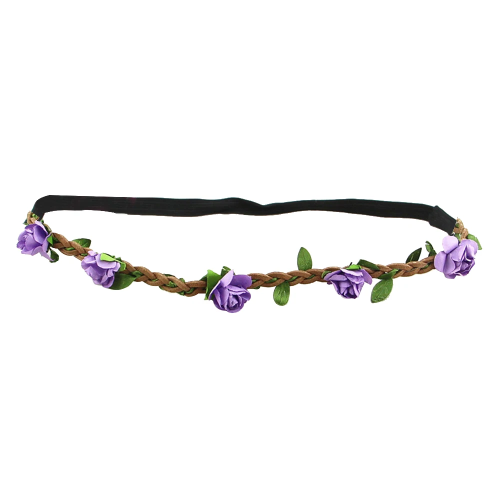 

7Pcs Rose Flower Headpiece Stretchy Floral Headband for Various Hairstyles Clothes Decorations