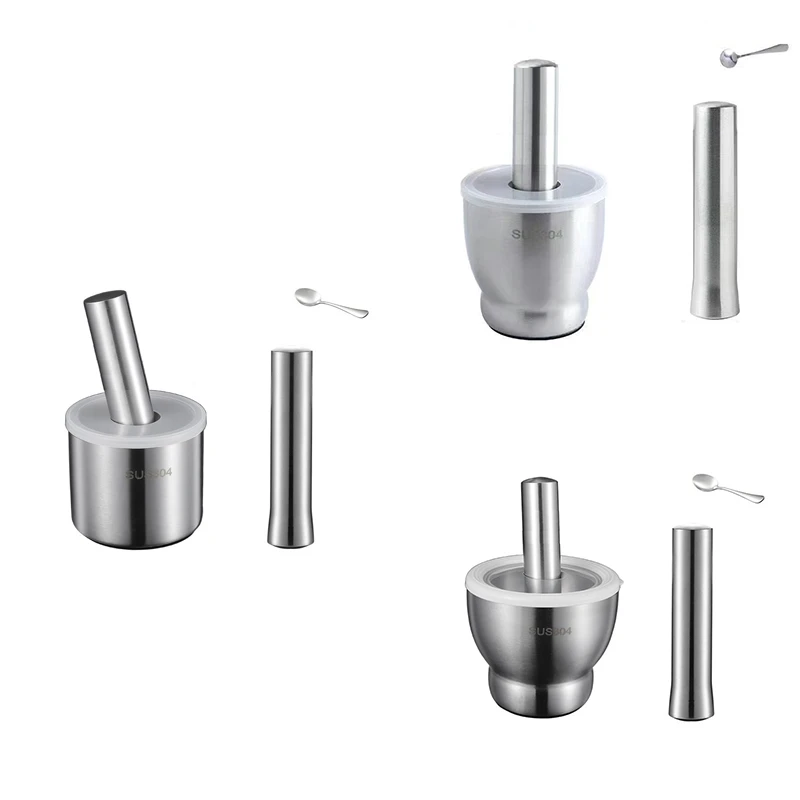 

ABRW-304 Stainless Steel Masher Solid Garlic Masher Household Grinding Masher Garlic Masher Garlic Mortar Grinding Bowl