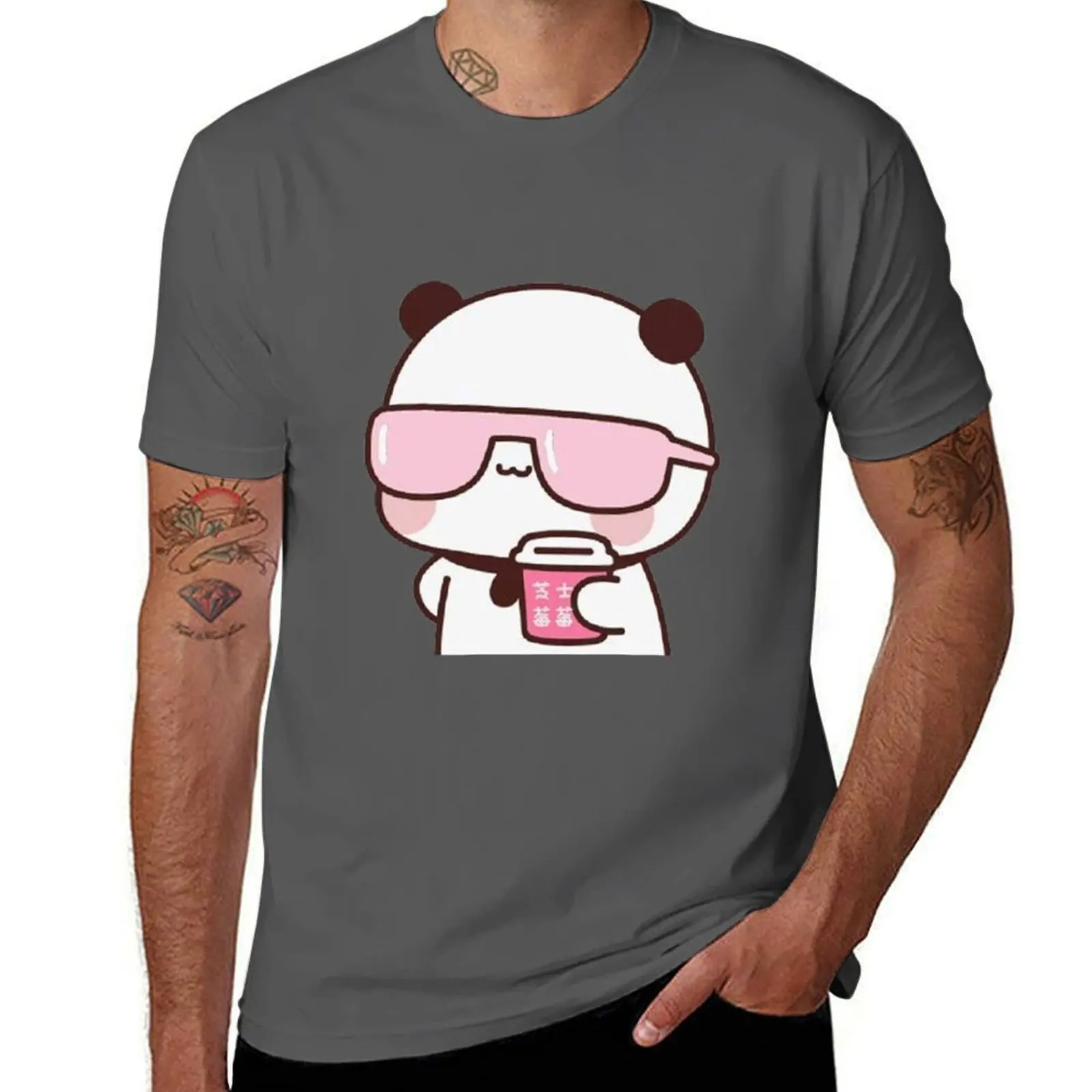 

Cute Bubu Is Watching Movie With Dudu T-Shirt Functional Casual Short Sleeve Tee