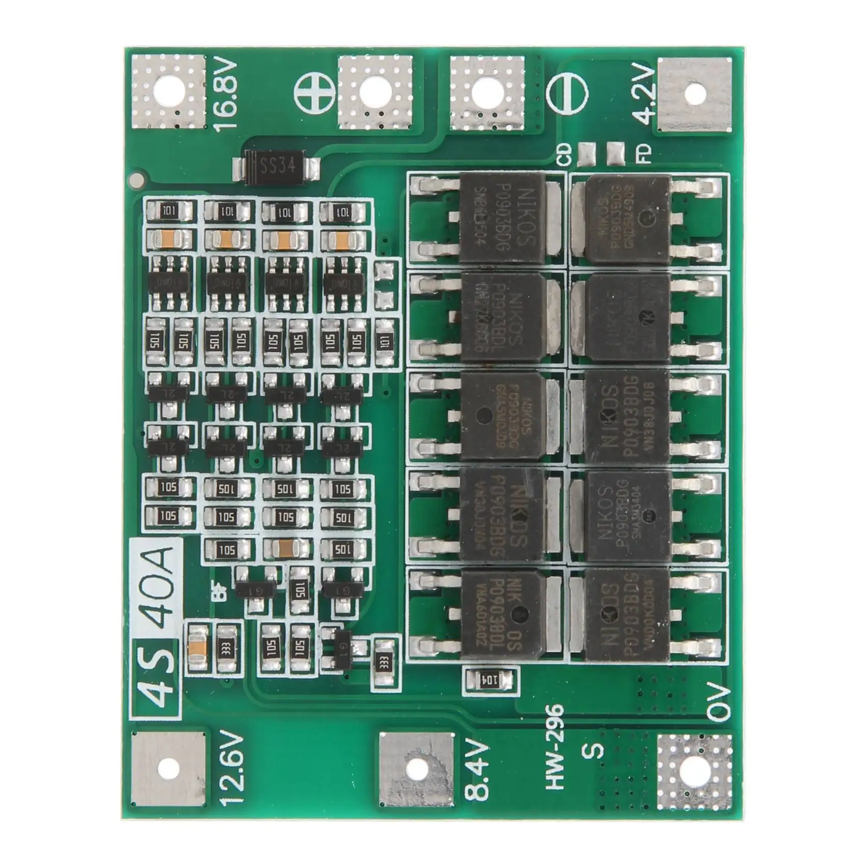 ABSQ-4S 40A Li-Ion Lithium Battery 18650 Charger Pcb Bms Protection Board for Drill Motor 14.8V 16.8V Lipo Cell Module