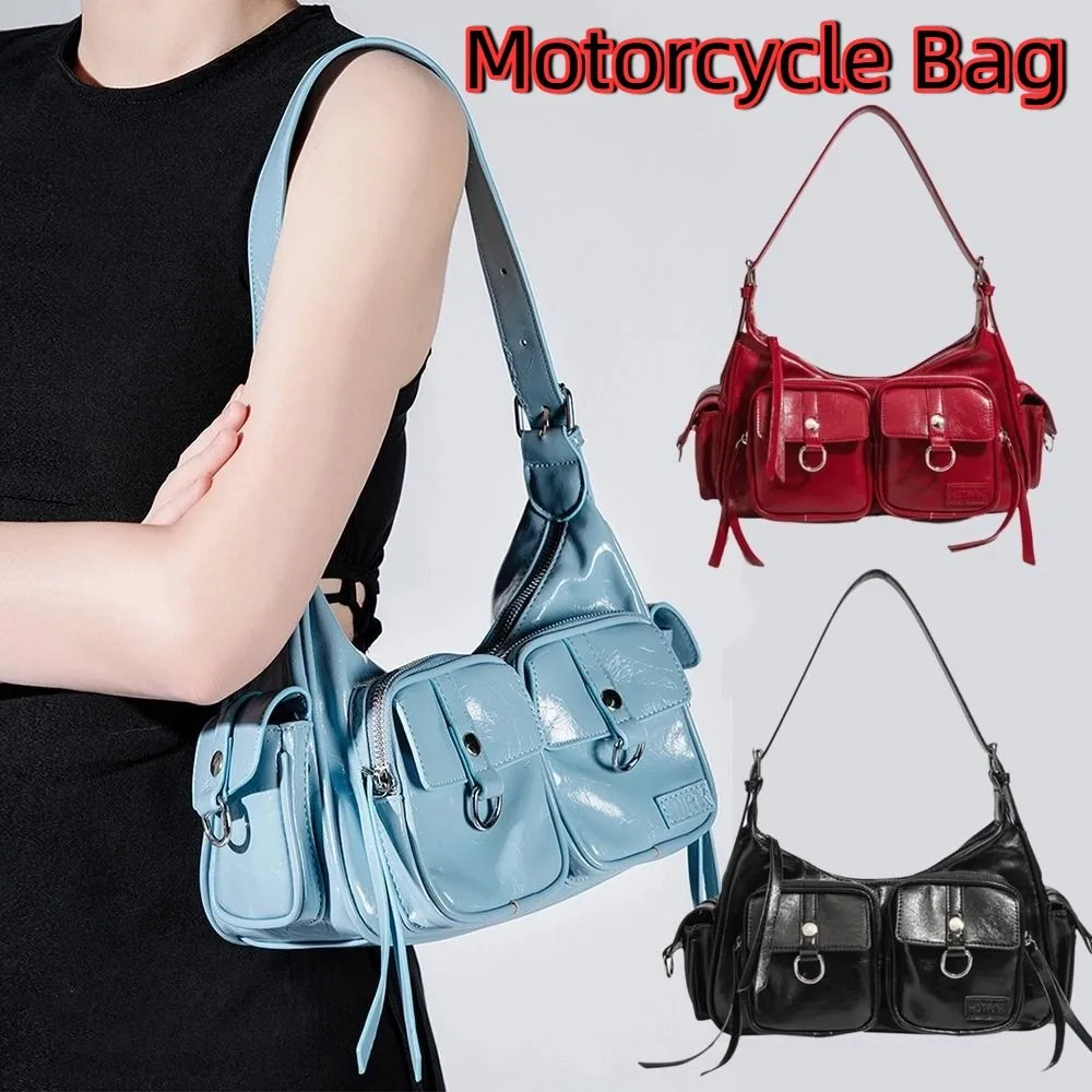 

Portable Y2K Retro Shoulder Bag Spicy Girl Multi-pocket Vintage Underarm Bag Fashion Korean Locomotive Pack Girls