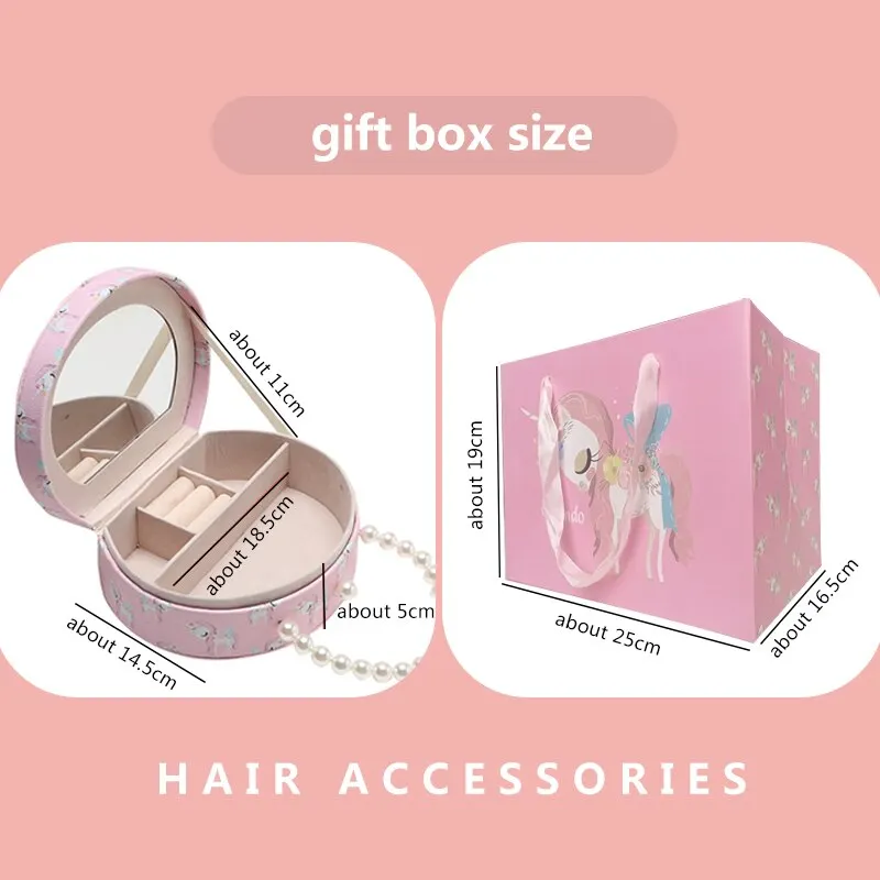 1 Set/Box Children Cute Cartoon Flower Elastic Hair Bands Girl Sweet Hairpins Kid Fashion High-end Hair Accessories Set Gift