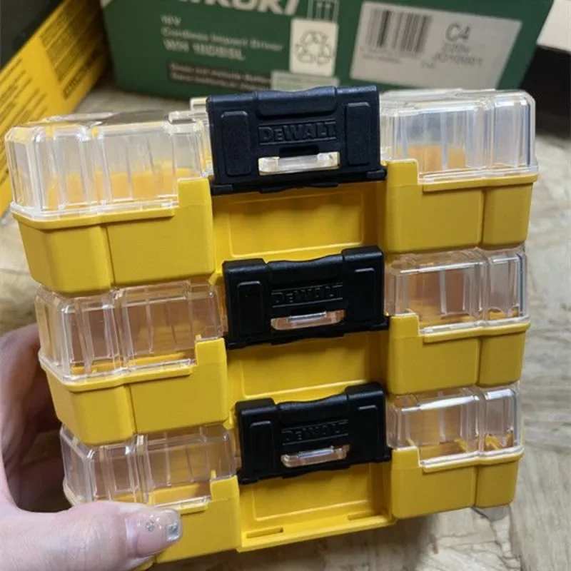 Stackable combination drill bit head box Storage box Visible transparent toolbox parts box