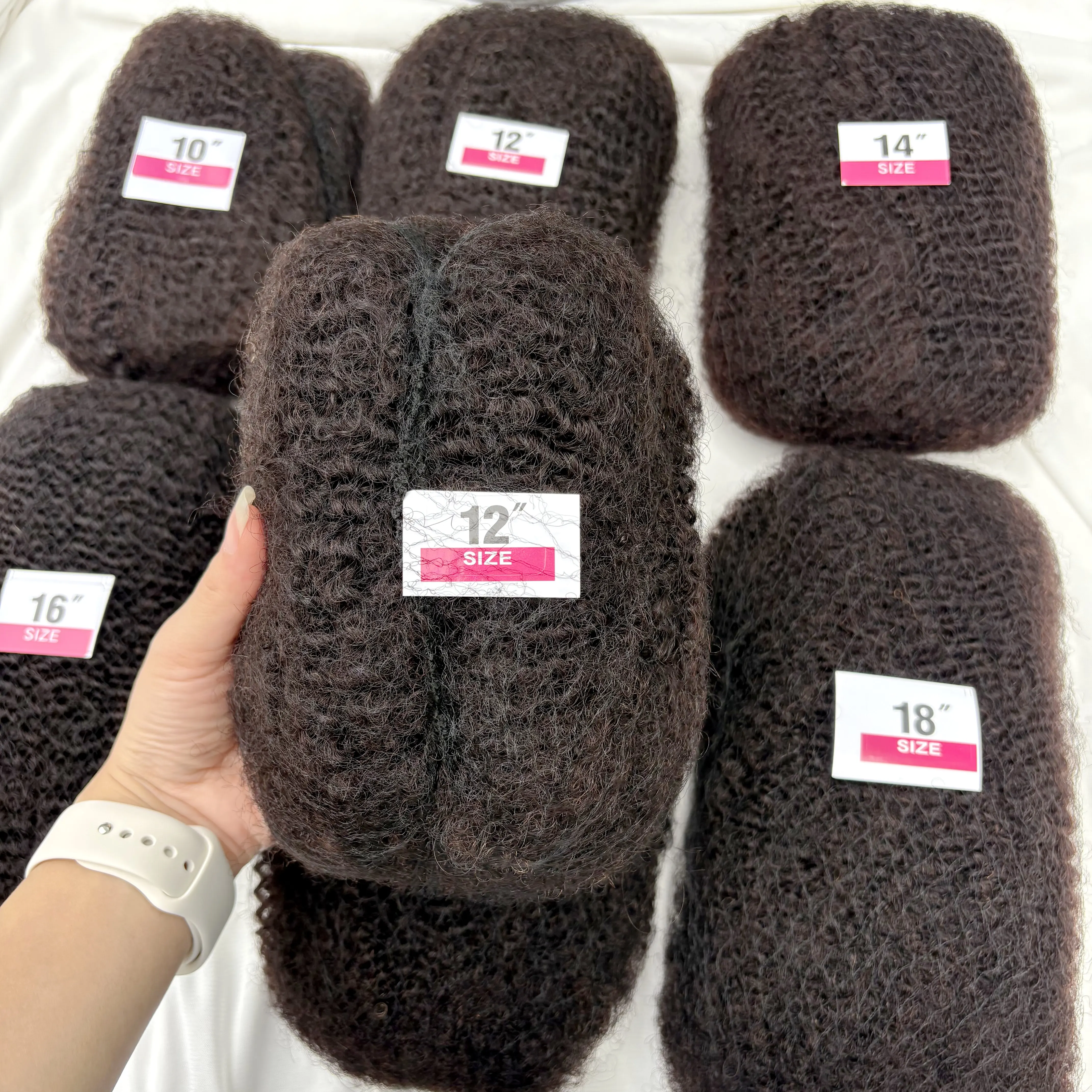 وصلات شعر بشري أفرو غريب طبيعية 4C بدون لحمة 30/50 جرام حزمة 10-18 بوصة ريمي برازيلي لتضفير Locs الصغير