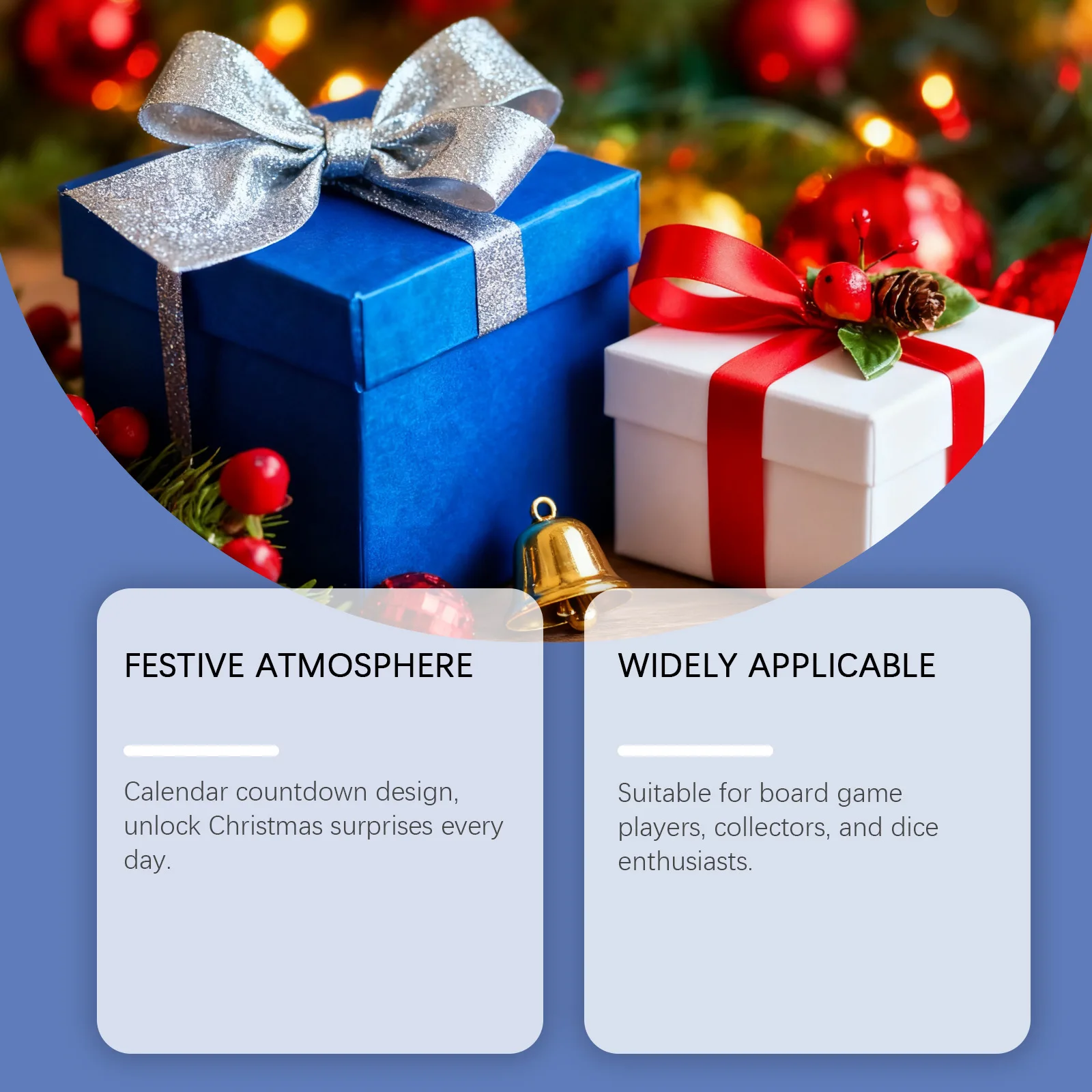 عيد الميلاد تقويم القدوم صندوق النرد 2025 عيد الميلاد العد التنازلي التقويم الاكريليك 24 يوما النرد صناديق أعمى لهدايا عيد الميلاد ديكور حفلات