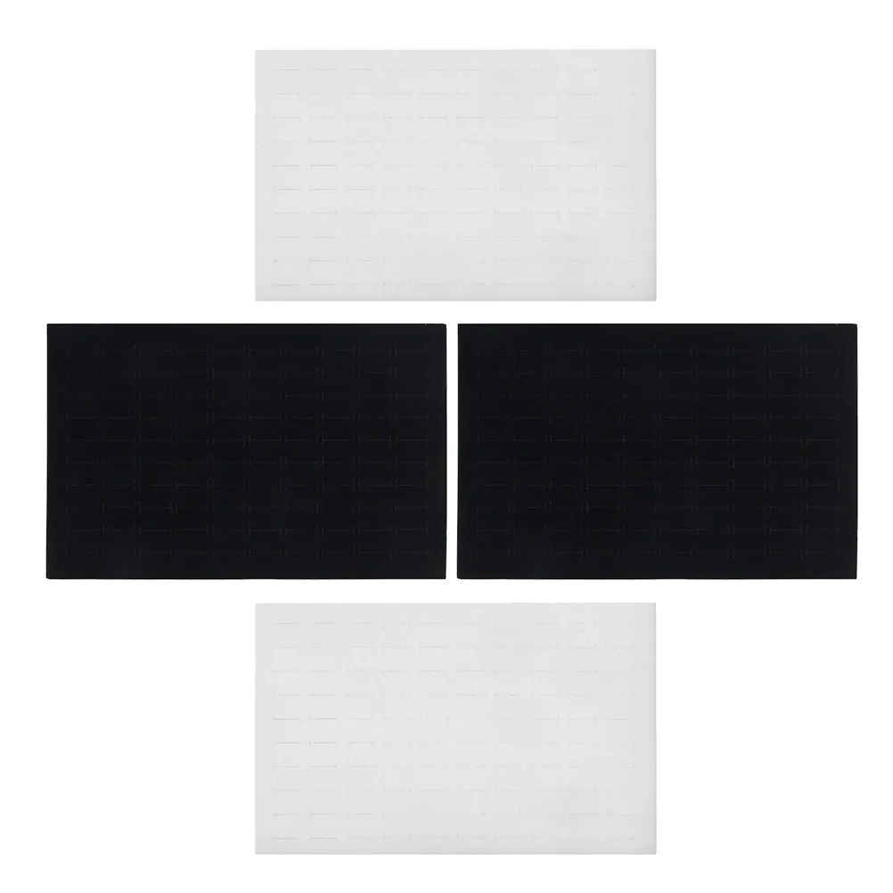 

Набор из 4 пенопластовых лотков для демонстрации украшений с губчатыми вставками для хранения колец и серег, элегантный органайзер-вкладыш для домашнего декора