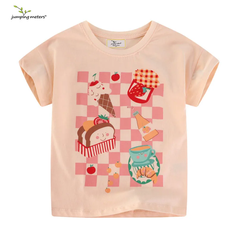 

Jumping Meters 2-7T Cute Cotton Girls T Shirts Summer Children's Clothes Short Sleeve Kids Tees Tops Baby Costume Shirt