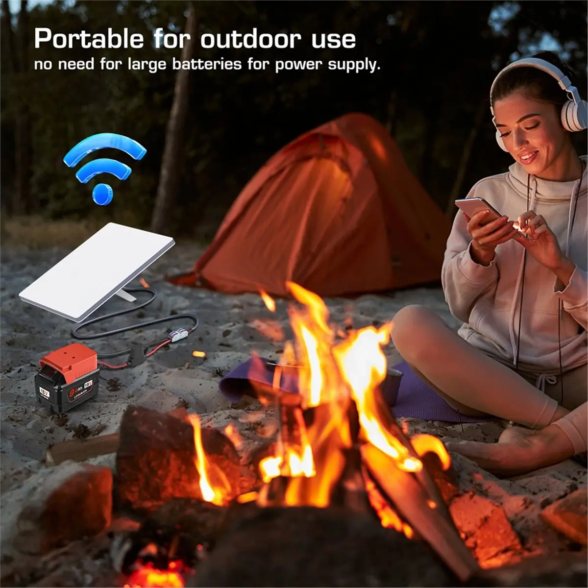2026 New For Mini Power Adapter for 18V Li Ion Battery 30Amp Fuse Waterproof Portable Outdoor Use with Switch