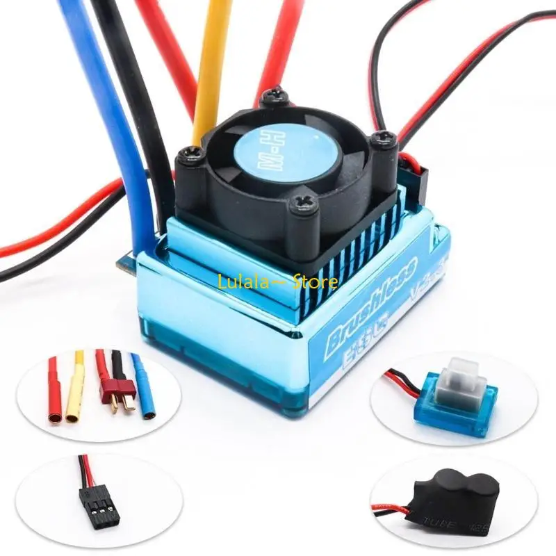 

Y4QA Electric Speed Controller 1/10 RC Car Update Parts Easy to Use Over-heat Protect