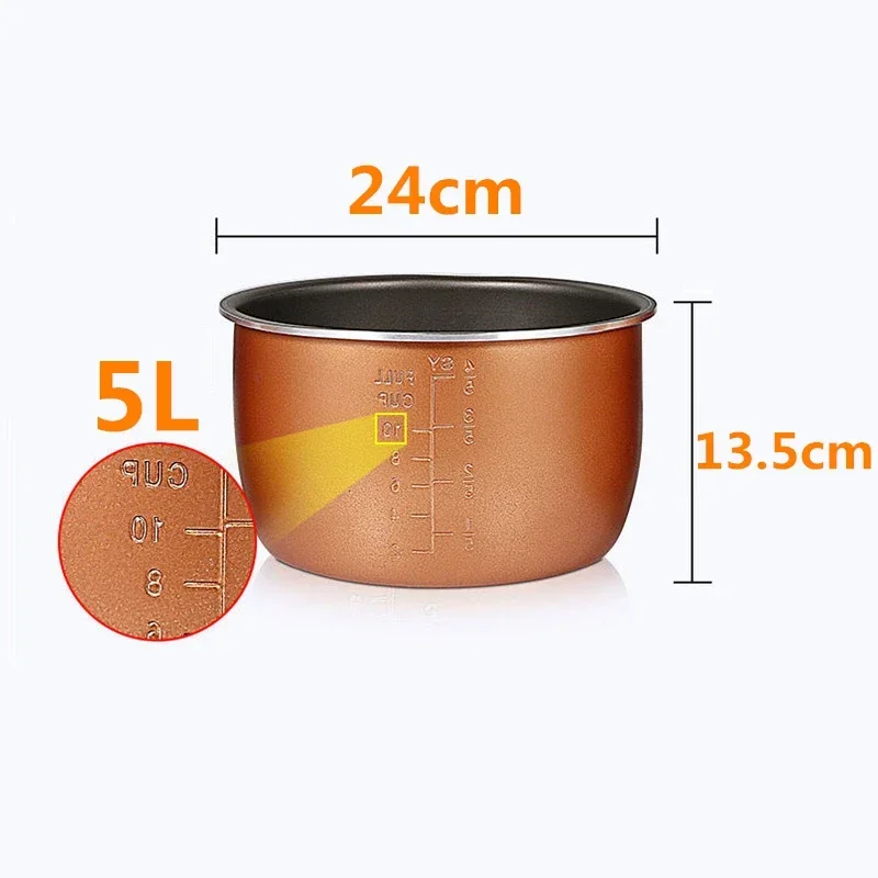 Electric pressure cooker liner multicooker bowl 5L liter non-stick pan double spray thickening