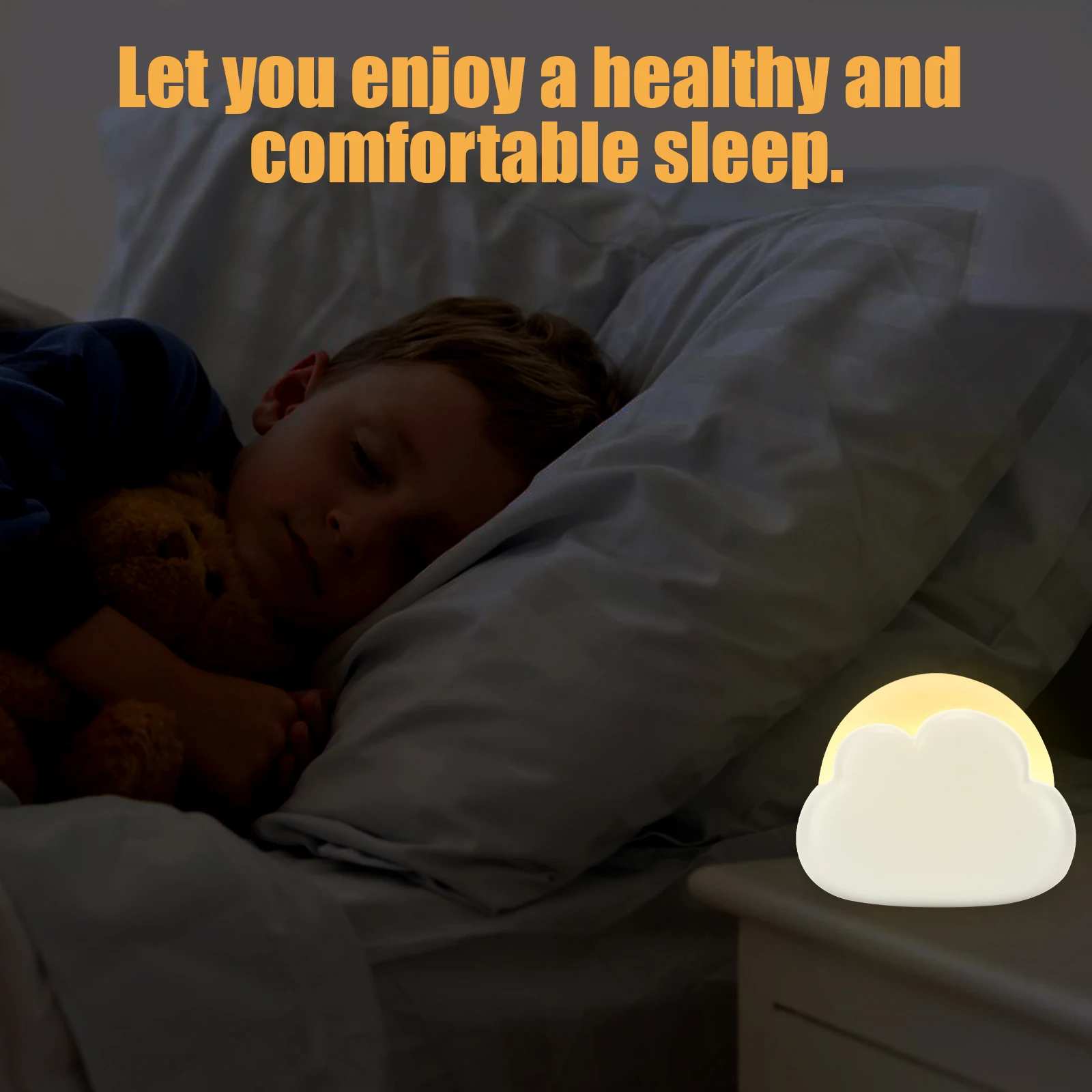 Cloud Night Light Bedroom Desktop Mini Decorative Table Lamp 4 Modes Kids Soft Silicone 1200mAh Rechargeable Baby Nightlight