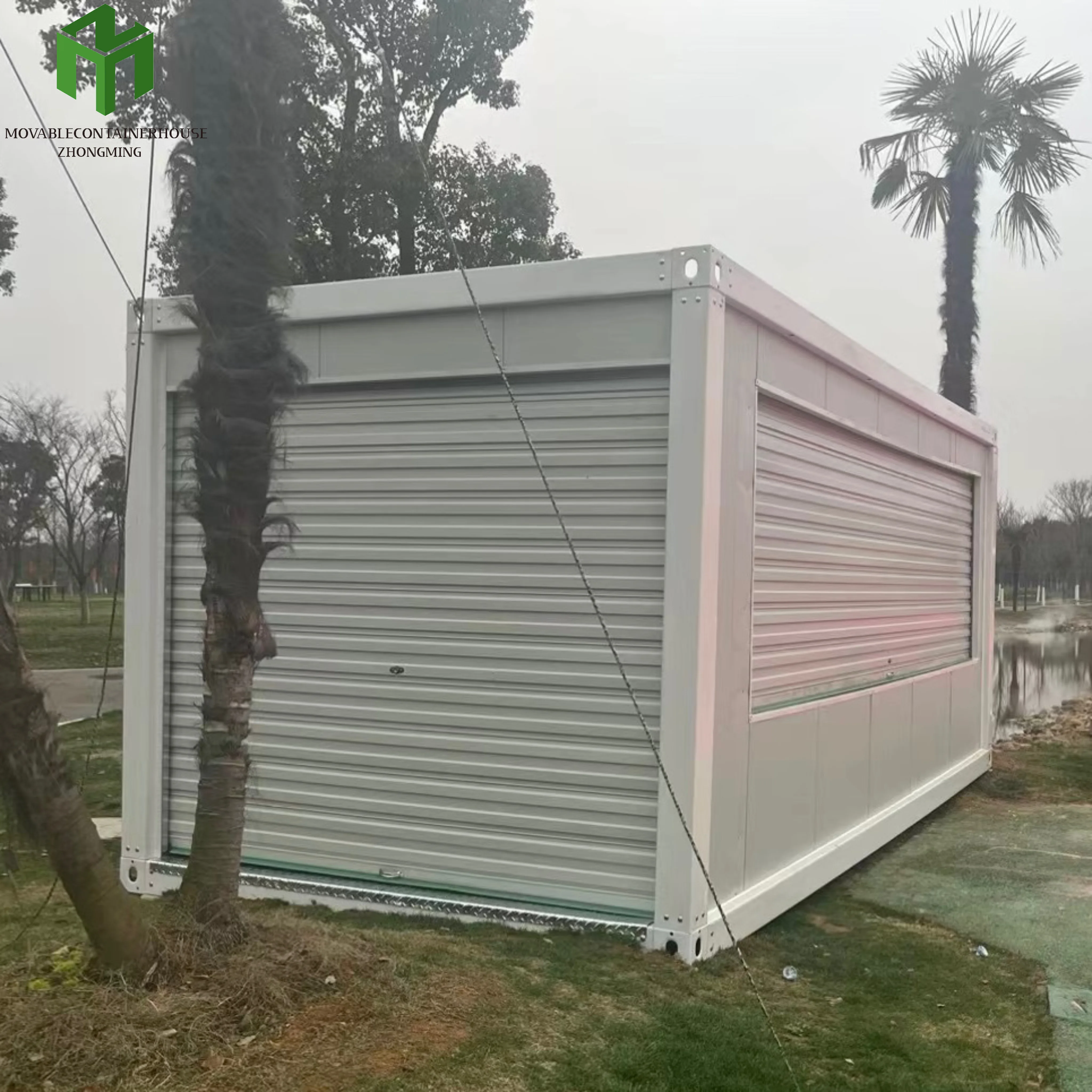 With Rolling Door Residential for Shops Residential Tool Shed Prefabricated Garage Room 20ft Container Mobile Home