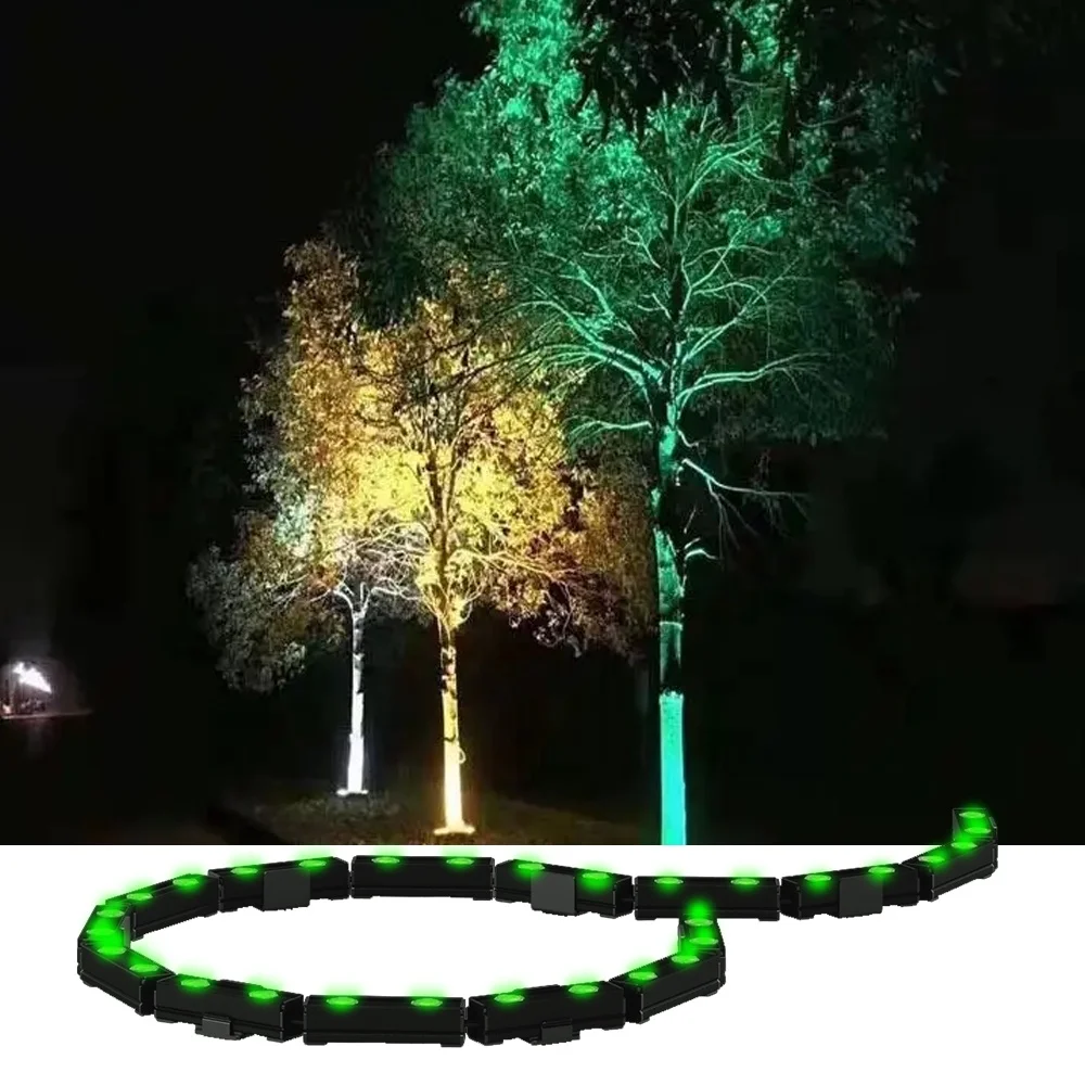 

32W Full Color External Control Led Hug Tree Light Ip65 Waterproof Outdoor Led Spot Light DC24V Landscaping Ring Tree Lamp