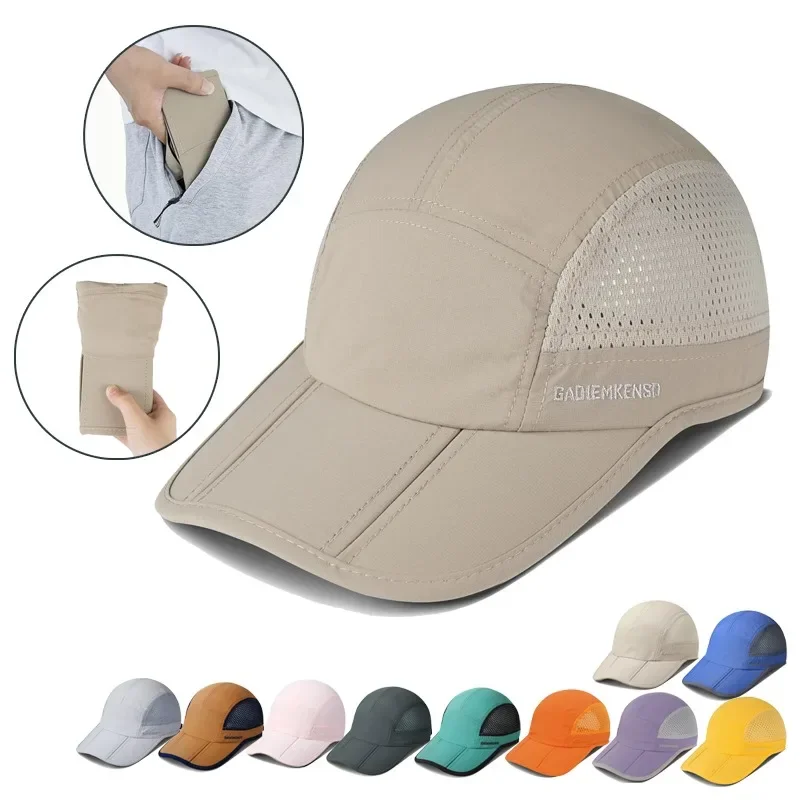 

GADIEMKENSD Men's Foldable Outdoor Cap - Long Brim, UPF 50+ Sun Protection. Quick Drying, Unisex, Waterproof & Breathable.