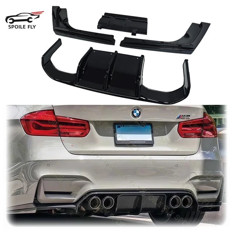 

2013 - 2019 4/Pcs M3 Style For BMW 3 Series F30 Dedicated M3 LED Light Front Bumper Splitter Lip Spoiler Diffuser Guard Body Kit