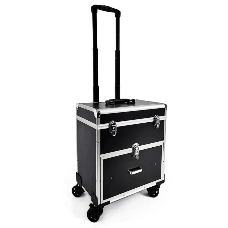 Trolley Luggage travel Cosmetic Trolley Case tattoo Storage Toolbox Professional Makeup Beauty and Nail Portable travel suitcase