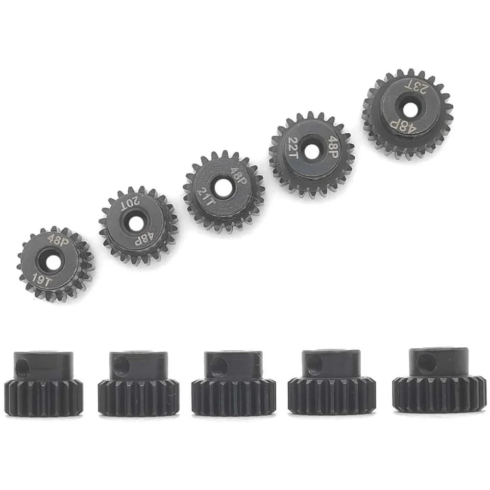 Engranaje de piñón 48P 19T 20T 21T 22T 23T con destornillador para eje de 3.175mm 1/10 RC Motor de cepillo sin escobillas