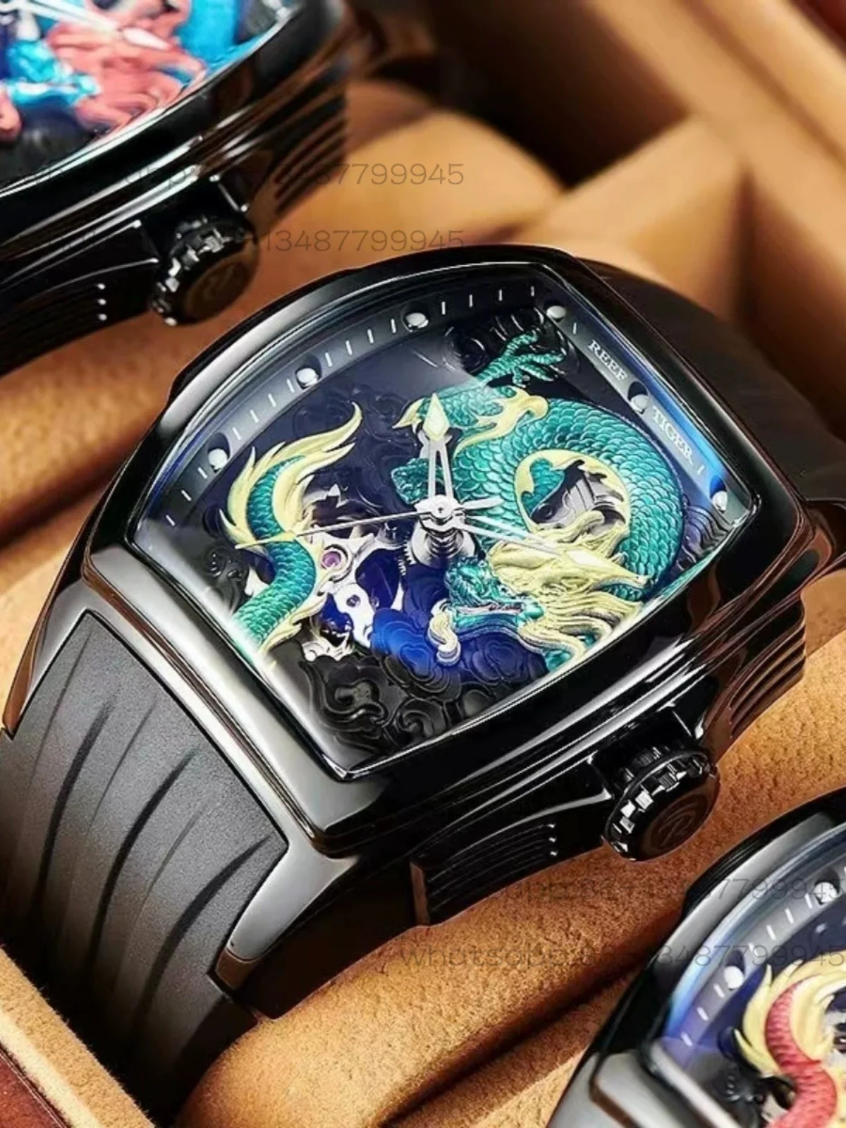 Fully Automatic Mechanical Watch Men's Watch Fashion Trend Large Dial Genuine Brand Waterproof New Zodiac Dragon Watch