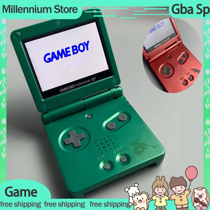 Gba Sp Handheld Game Console Fold Mini Portable Gamepad No Card Highlight Ips Screen Gamer Console Flip Machine For Boy Gifts