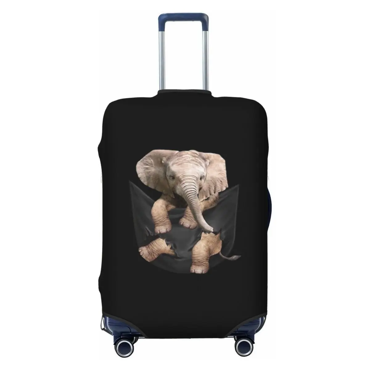 

Изготовленный на заказ милый слон в кармане, дорожный чехол для багажа, эластичный чехол для чемодана, подходит для 18-32 дюймов