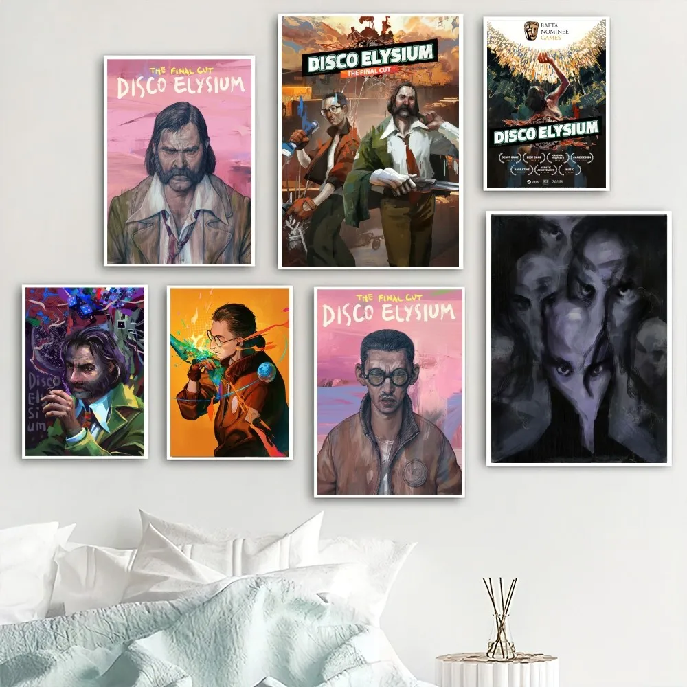 Disco Elysium Game Poster Home Room Decor Livingroom Bedroom Aesthetic Art Wall Painting Stickers