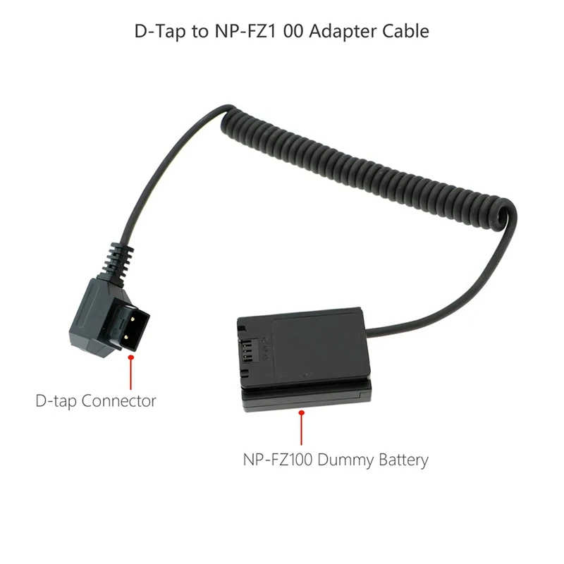 NP FZ100 Dummy Battery to D-Tap for V-Mount BP Battery for Sony A7r3/A7M3/A7S3/Fx3 A9