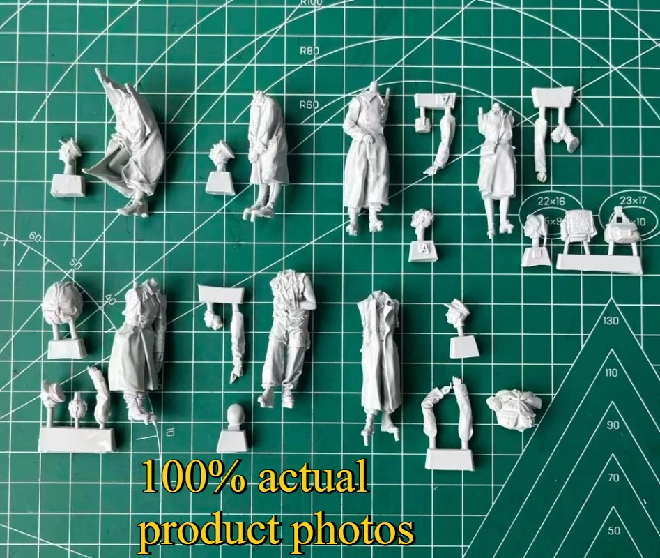 1/35 Scale Cast Resin Figure Model Kit,  Nurses and Wounded Soldiers Big Set, Military Miniature Toys Unassembled and Unpainted
