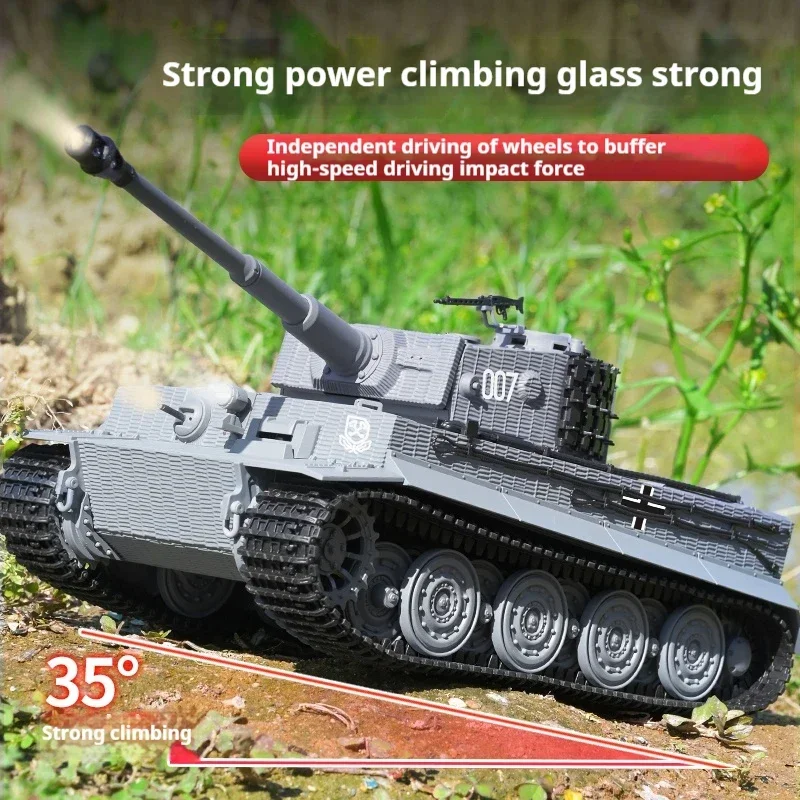 متوفر 1/24 Taigen RC دبابة قتال النمر I راديو التحكم الدبابات العسكرية الأشعة تحت الحمراء سيارات قتالية جاهزة لتشغيل دبابة لعبة مجسمة الهدايا #6
