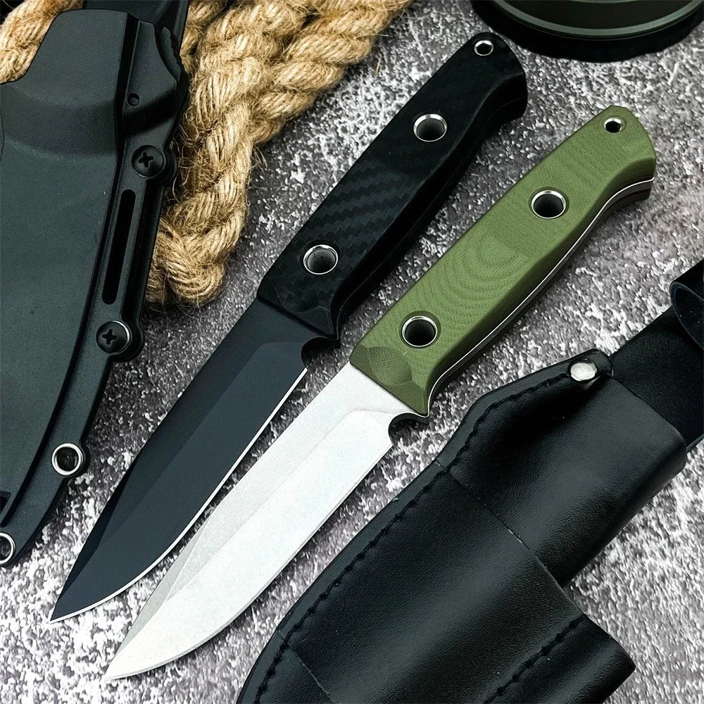 

Нож с фиксированным клинком Outdoor BM 163 EDC – с лезвием из стали D2 и рукоятью из G10 для выживания, кемпинга, охоты, тактического использования, в подарок мужчине