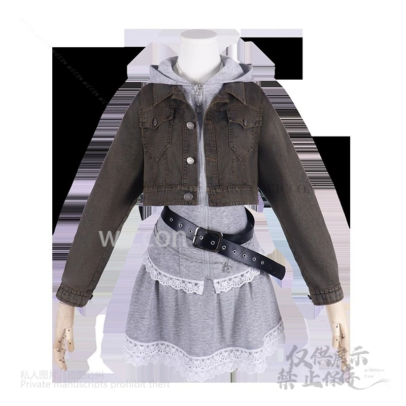 애니메이션 게임 사랑과 딥 스페이스 플레이어 히로인 복장 멜로디 코스프레 의상 드레스 코트 벨트 Bandge 할로윈 파티 Y2K 맞춤형