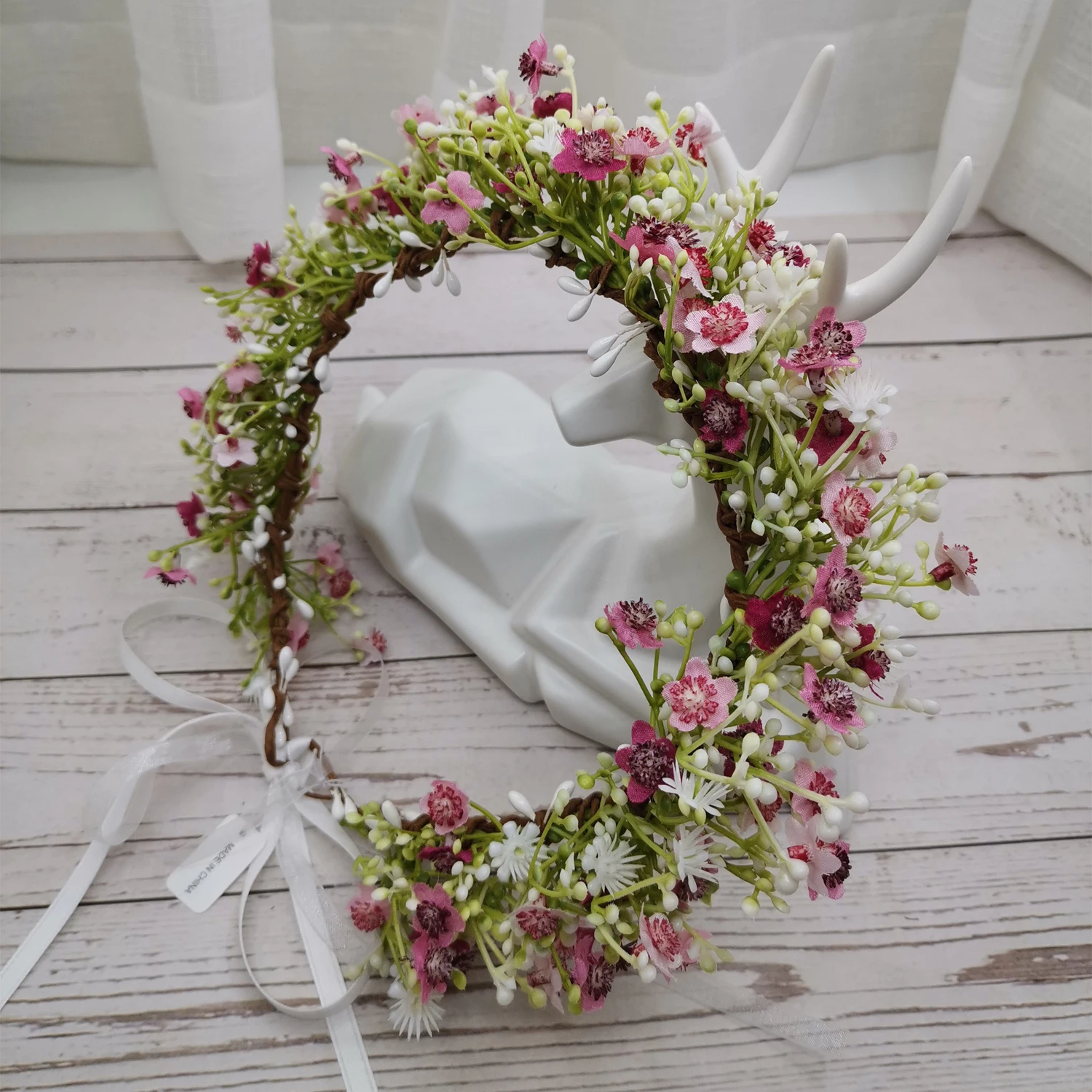 Gypsophila Flowers Crown Headbands Women Hair Accessories Wedding Headwear Crown Headband Hat Decoration Girls Floral Garlands