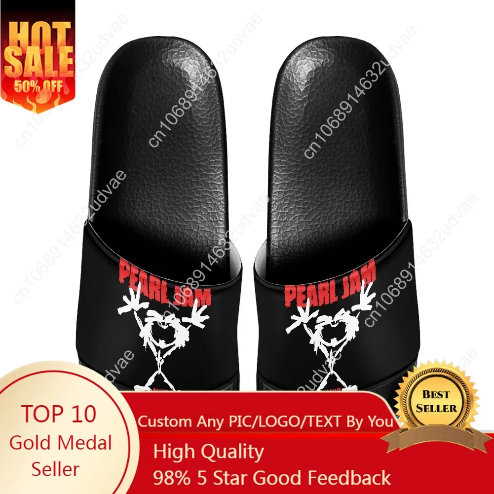 

Pearl Jam Rock Band Even Flow Slippers Home Water Shoes Men Women Teenagers Beach Pool Sandals Custom Summer Slipper