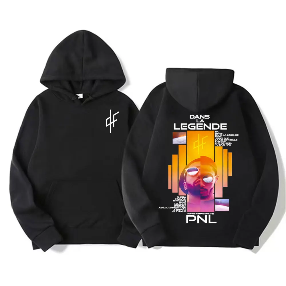 Rapper francês le monet chico pnl álbum capa hoodies roupas masculinas de alta qualidade moletom de lã moda hip hop retro hoodie