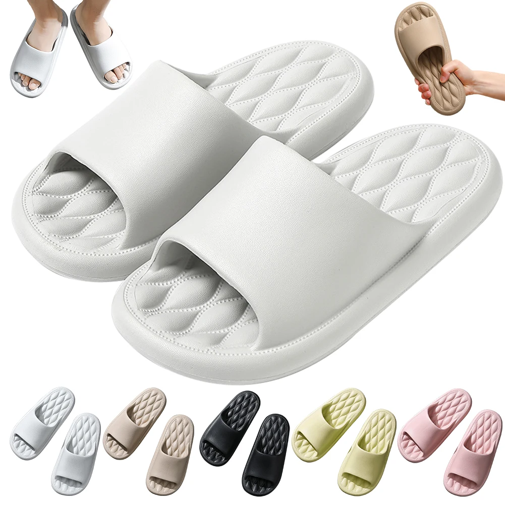 Men Home Bathroom Slippers Anti-slip EVA Thick Bottom Summer Couple Indoor Home Use Non-slip Slippers Slides for Men Women