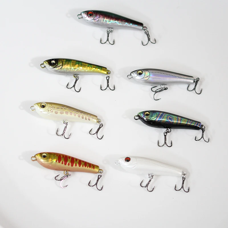 1Pcs Schwimm Mini Bleistift 45mm 2g Topwater Angeln Locken Wobbler Künstliche Kunststoff Harten Köder Für Barsch Hecht forelle Bass Tackle – Detail 5
