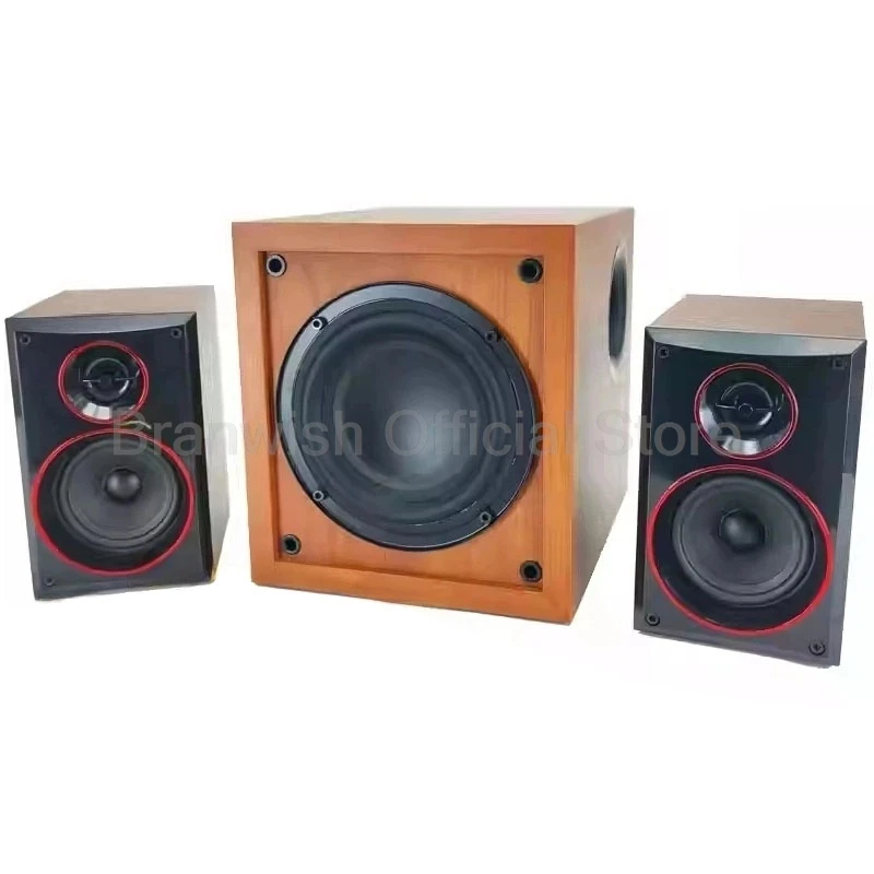 1 Set 5.5 inch  Passive Subwoofer 2*3inch Satellite Speakersr HiFi 100W Super Bass Subwoofer+30W*2 Fever Speakers  Home Theater