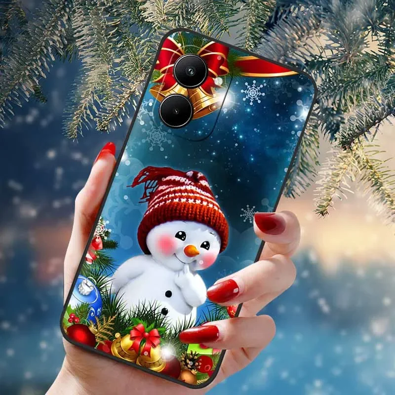 For Realme 10 4G Case Christmas Soft Silicone Funda For Realme C33 C55 C53 C30 Phone Cover Realme10 Pro Plus Pro+ TPU Funda Capa