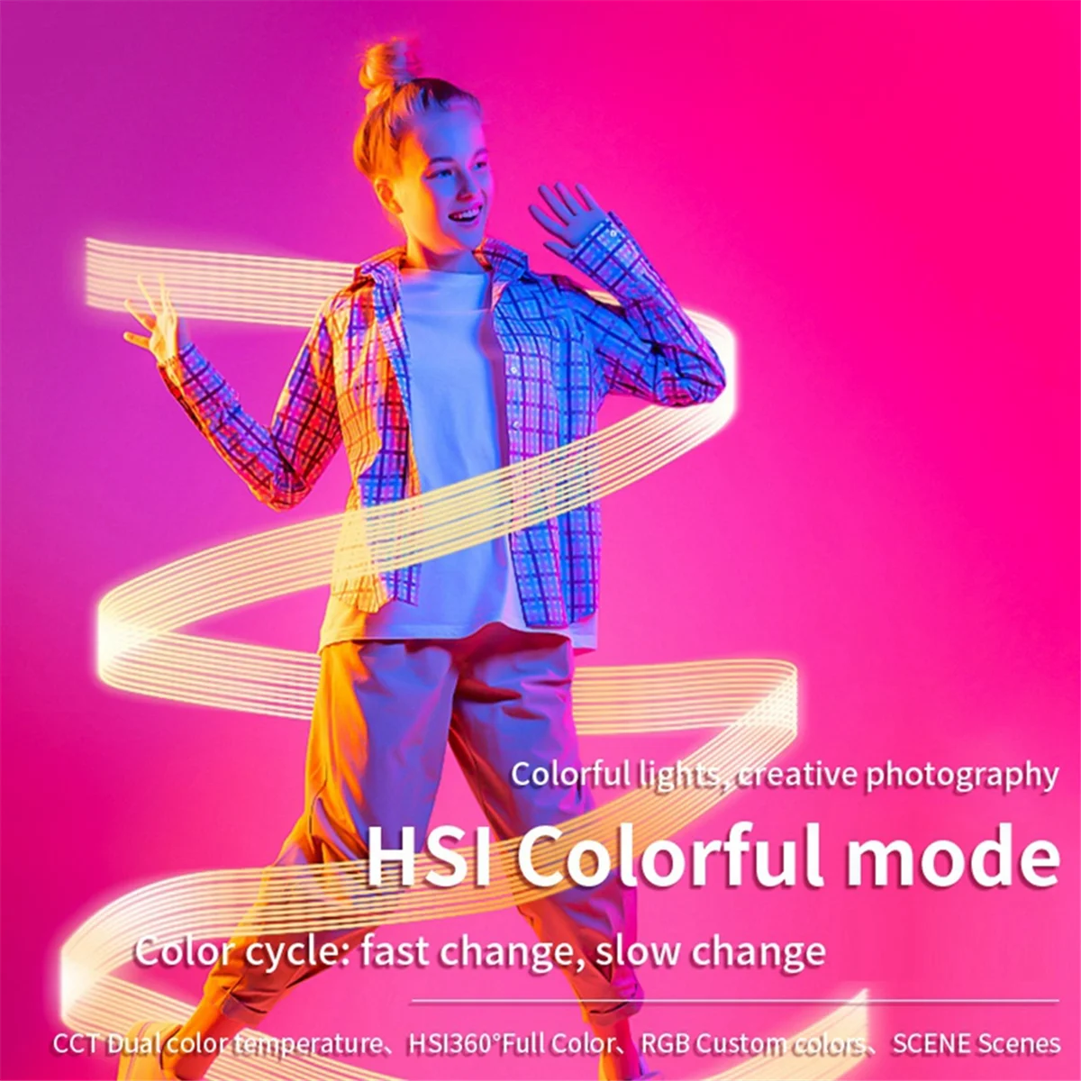 N97R Full Color Small Panel Light LED Full-Color RGB Fill Light Lamp 2500-9000K for Vlogging Photography Video Conference