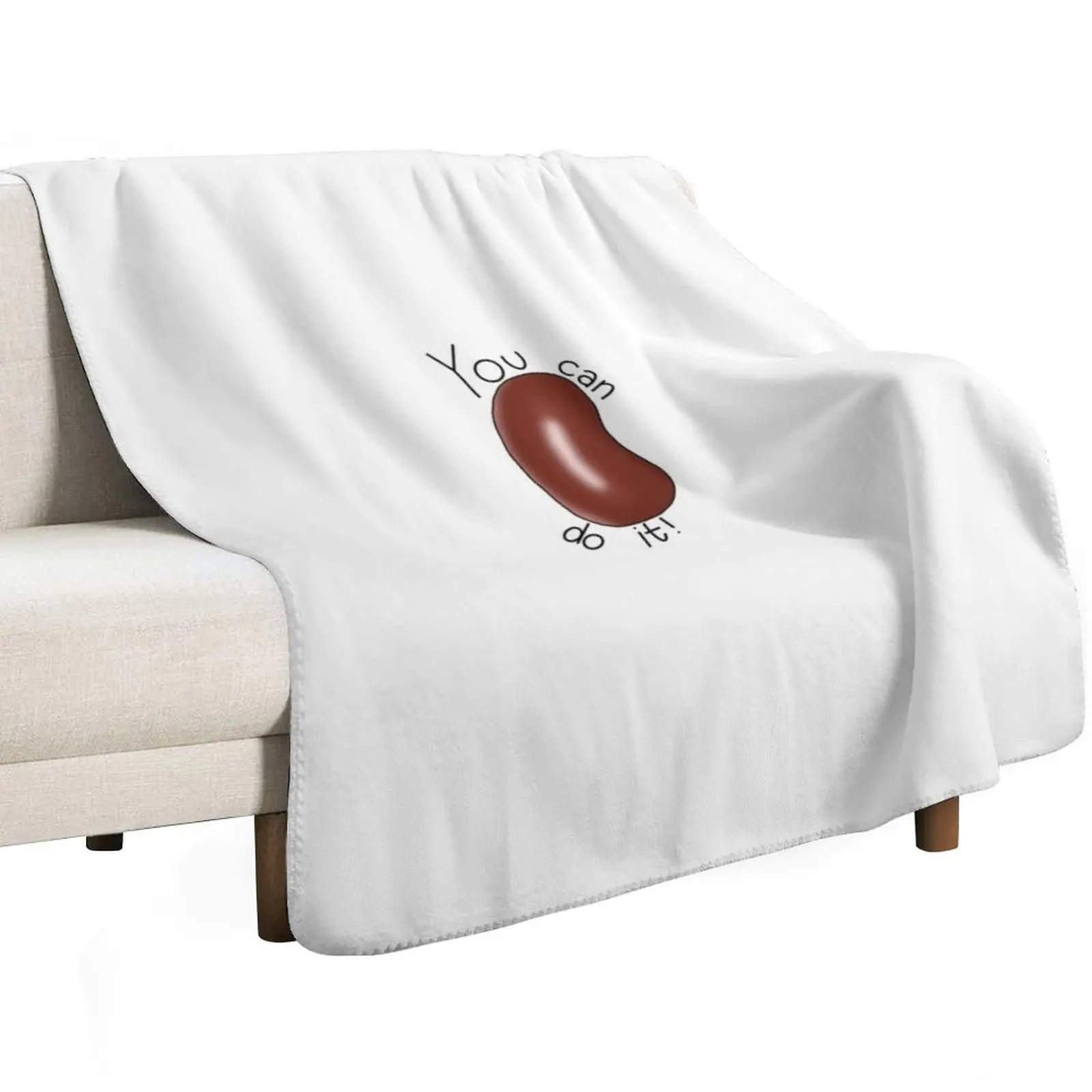 Motivational Bean Throw Blanket Weighted Soft Beds Hair Cute Camping Winter beds Blankets
